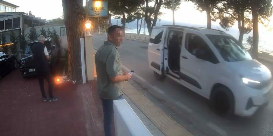 İznik’te Kefeye silahlı saldırı kamerada