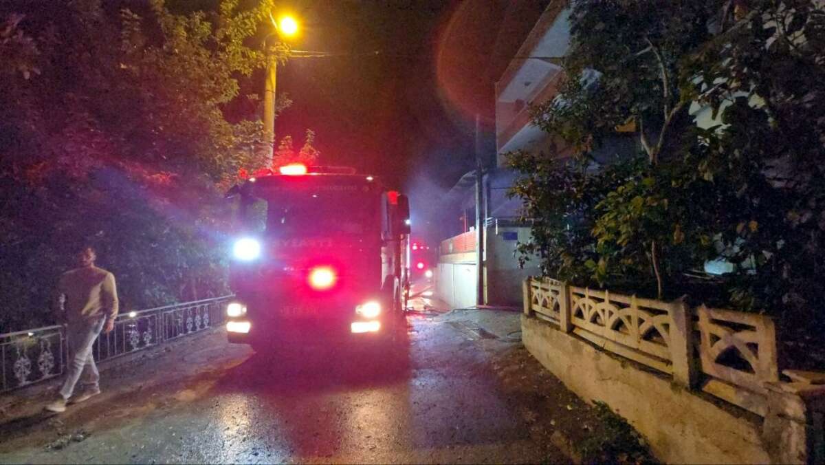 Mudanya’da üç katlı binada yangın çıktı