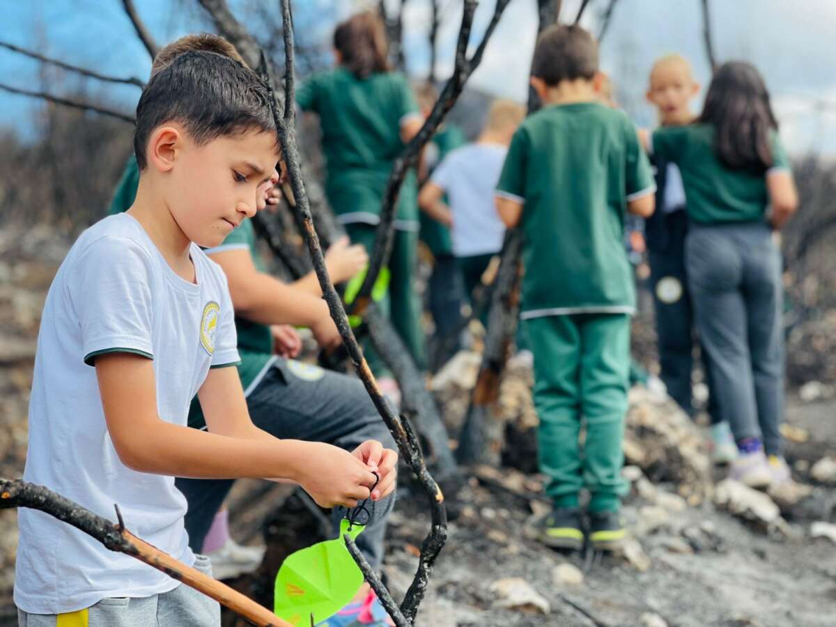 Öğrenciler küllerinden doğacak ormanlara nefes oldu