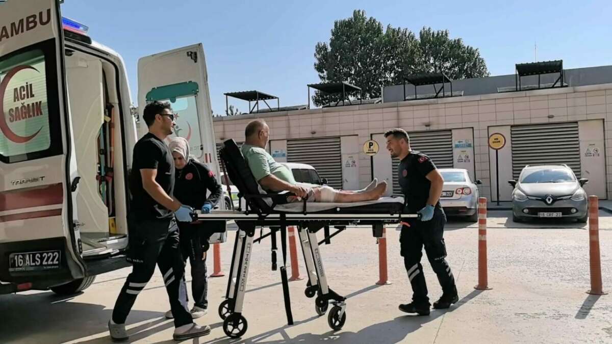 Bursa’da iş kazası: Spiralle bacağını kesti