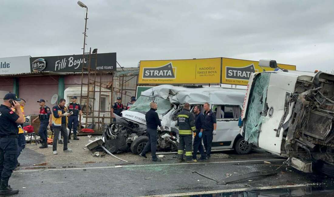 Tekirdağ'ın Ergene ilçesinde kamyon