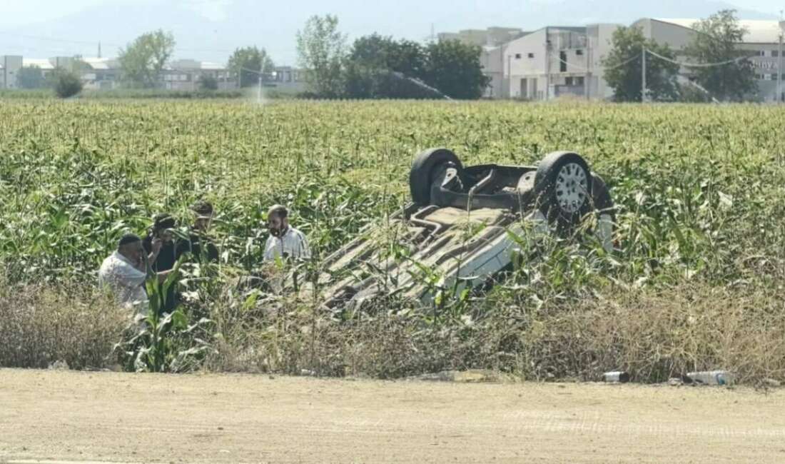 Bursa'nın İnegöl ilçesinde virajda