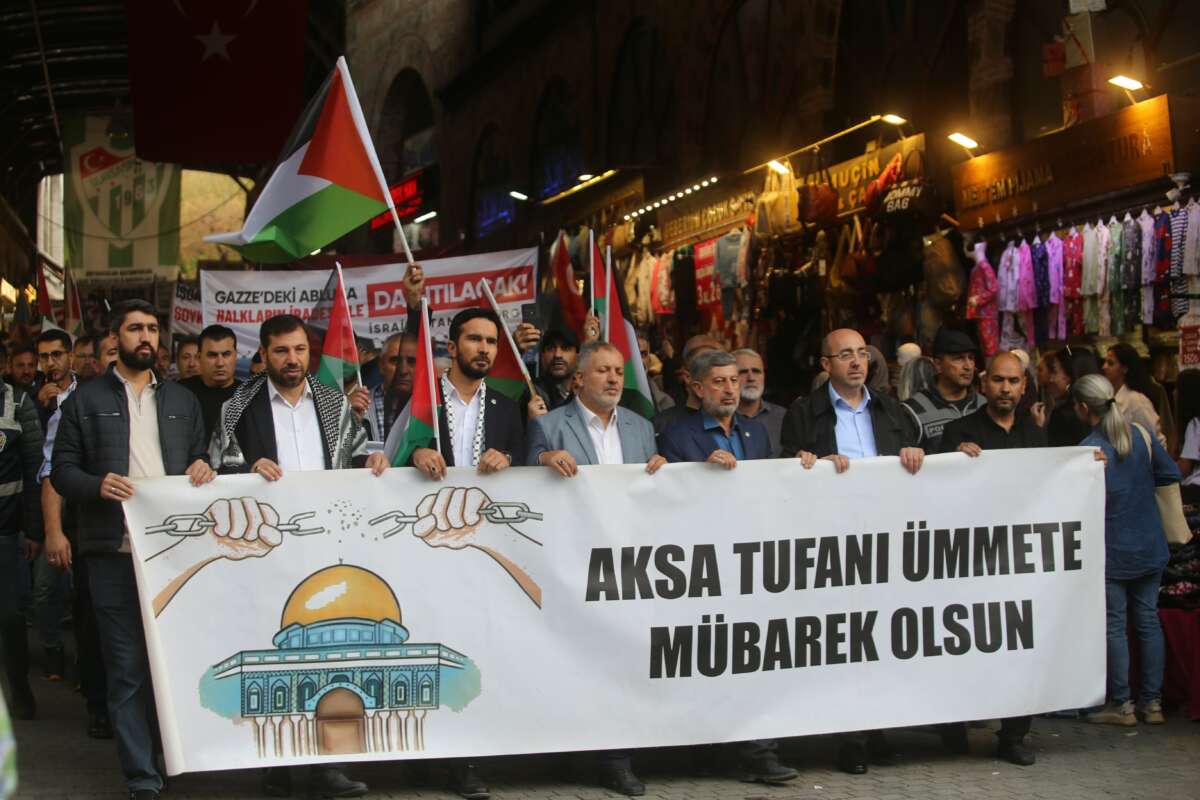 Bursa’da Filistin’e destek yürüyüşü