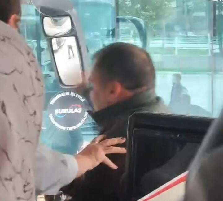 Bursa'da otobüs şoförüyle tartışan