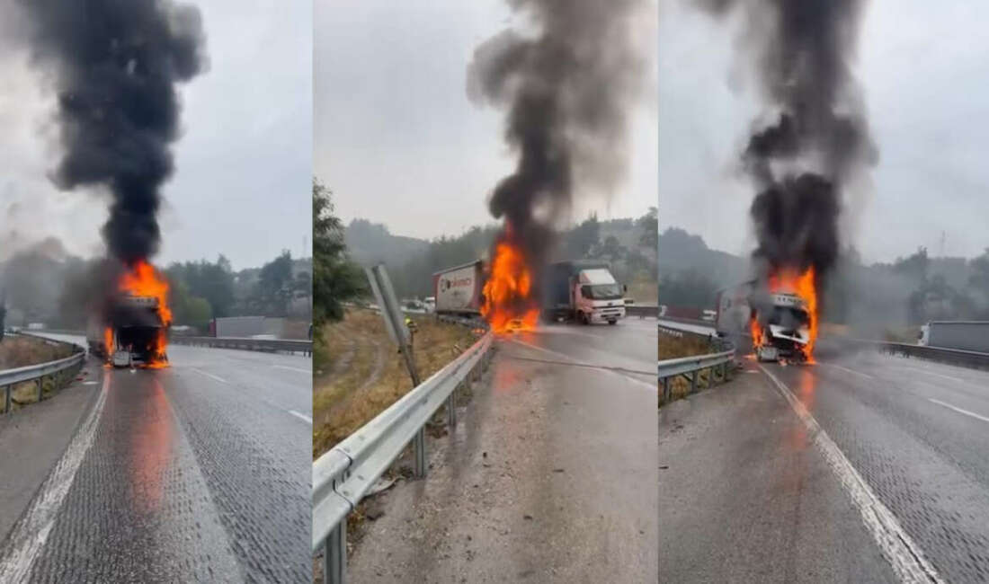 Bursa-Yalova yolunda bir tır