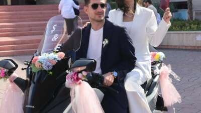 Bursa’da motosikletli düğün konvoyu