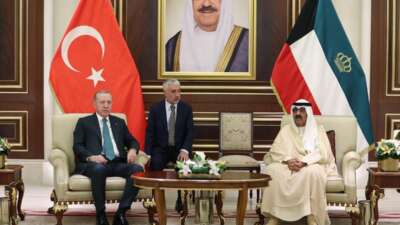 Erdoğan, Kuveyt Emiri ile bir araya geldi