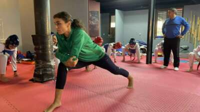 Bursalı milli sporcu Hatice Kübra İlgün, dünya şampiyonasına parkta hazırlanıyor