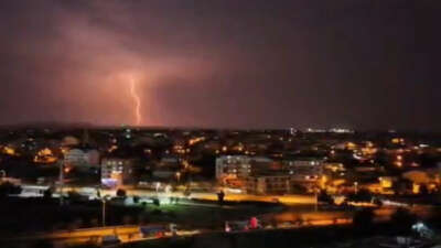 Bursa'nın Karacabey ilçesinde akşam saatlerinde