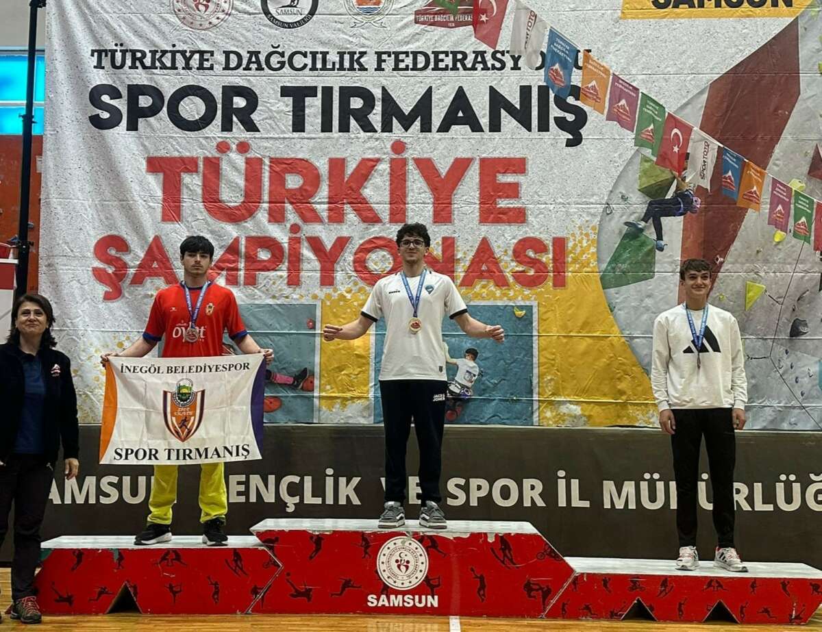 İnegöl Belediyesporlu sporculardan, spor tırmanışta Türkiye dereceleri