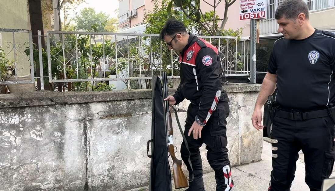 Bursa’da ‘huzur’ uygulamasında bir şüpheliden av tüfeği çıktı Bursa İl Emniyet Müdürlüğü Asayiş