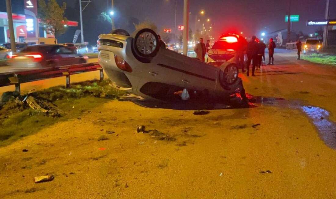 Bursa’da otomobil takla attı: 2 yaralı Bursa'nın İnegöl ilçesinde kontrolden