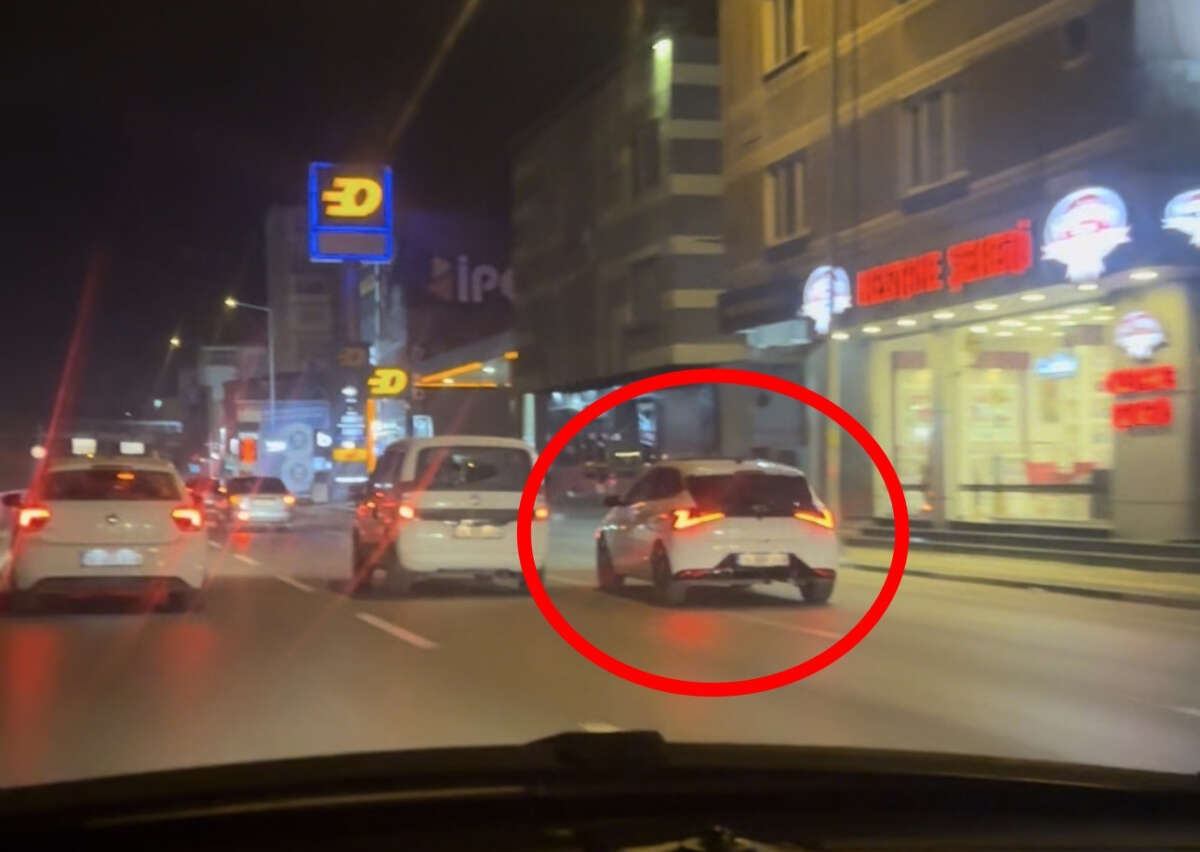 Bursa’da trafikte tehlikeli makas anları