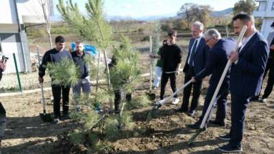 İnegöllü gençlerden anlamlı adım: 32 fidan toprakla buluştu