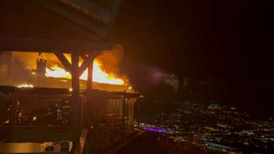 Gemlik'de bir kafede çıkan yangın