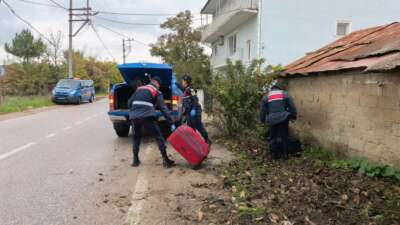 Bursa’nın İnegöl ilçesinde yol kenarına