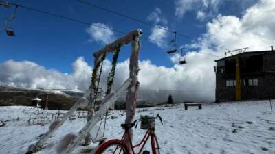 Uludağ sabah saatlerinde beyaza büründü