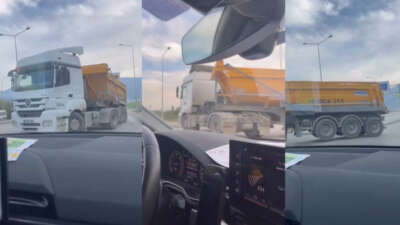 Bursa’da ters yönde ilerleyen kamyon tepki çekti