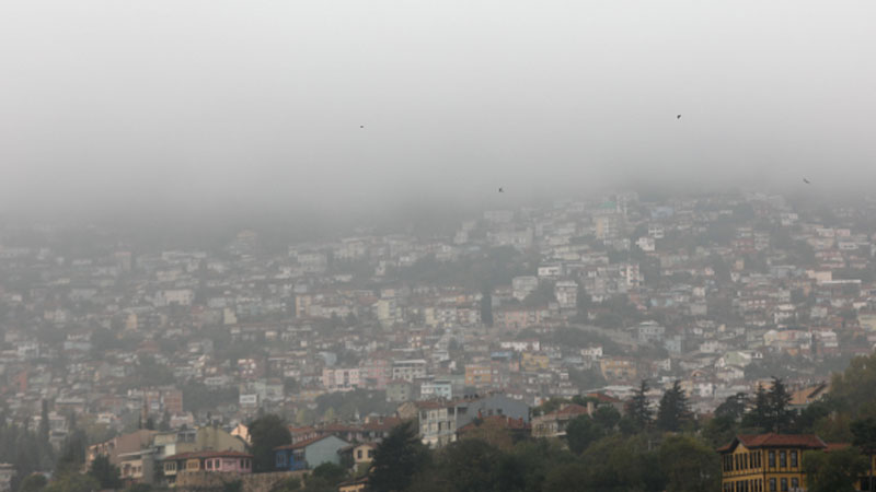 Bursa, yoğun sise teslim oldu Bursa sabah saatlerinden itibaren