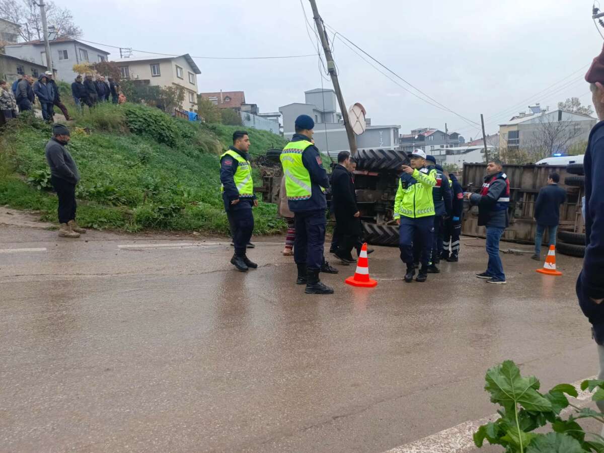 Gemlik Belediyesi’ne ait traktör kaza yaptı: 1 ölü
