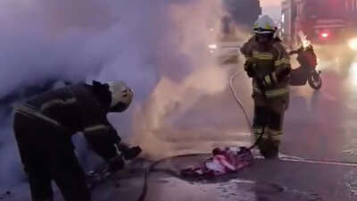 Bursa'da hareket halindeki otomobil, bir