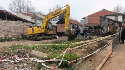 Bursa'nın İnegöl ilçesinde site inşaatı