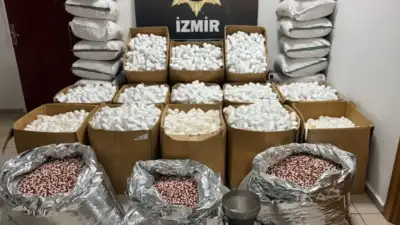 İzmir’de uyuşturucu üretim kerkezi çökertildi