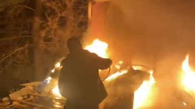 Bursa'da işçilerin konakladığı barakada küllükte