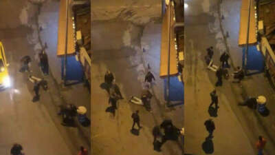 Laf attı, feci şekilde darbedildi