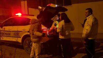 Bursa'nın İnegöl ilçesinde trafik polislerinin