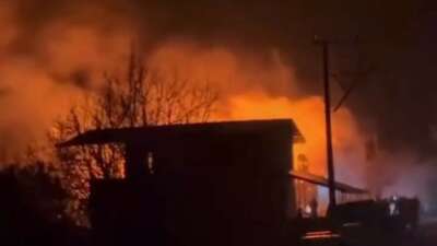 Bursa'nın Orhaneli ilçesinde gece saatlerinde