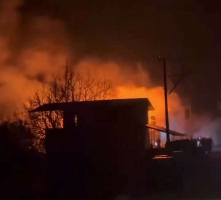 Bursa'nın Orhaneli ilçesinde gece