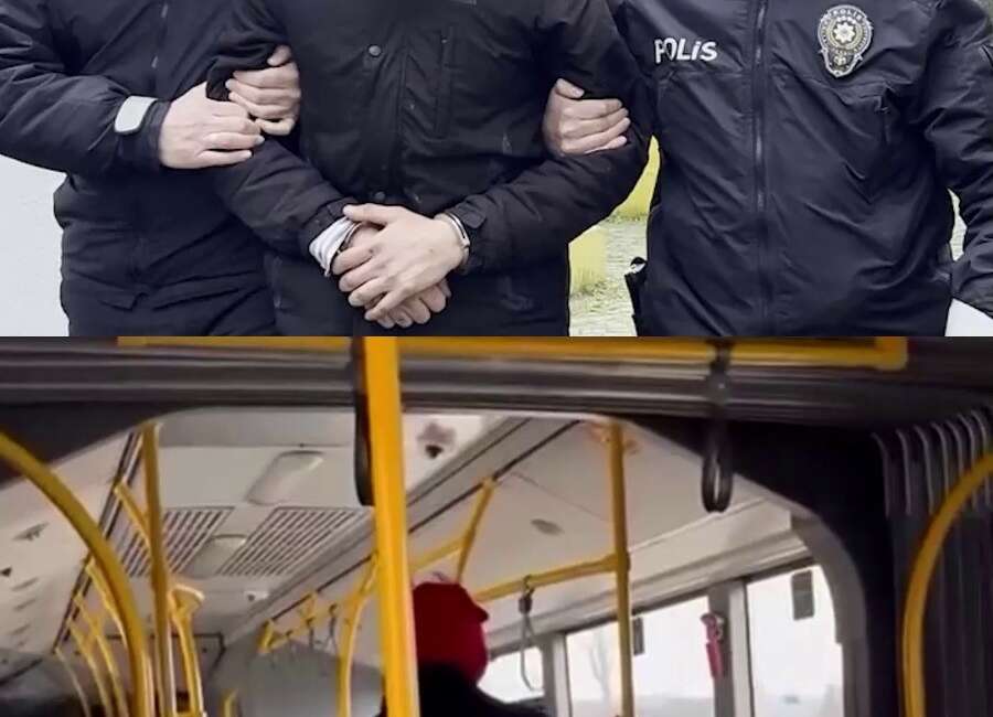 Bursa'da belediye otobüsünde tartıştığı