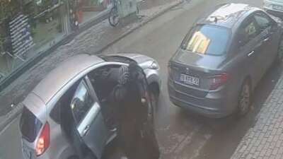 Bursa'nın İnegöl ilçesinde otomobile binen