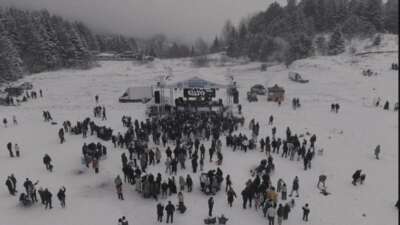 Bursa'da düzenlenen Kış Festivali'ne vatandaşlar