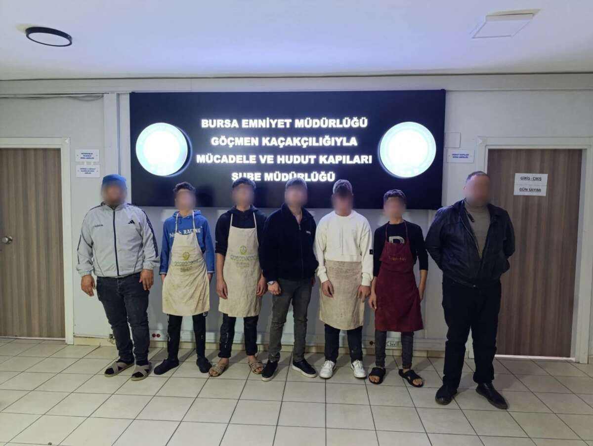 Bursa’da kaçak işçi operasyonu: 5’i çocuk 5 yabancı uyruklu şahıs yakalandı