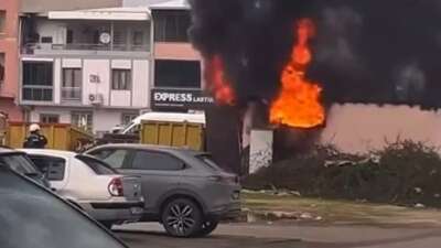 Bursa'da patlama sonucu trafoda çıkan