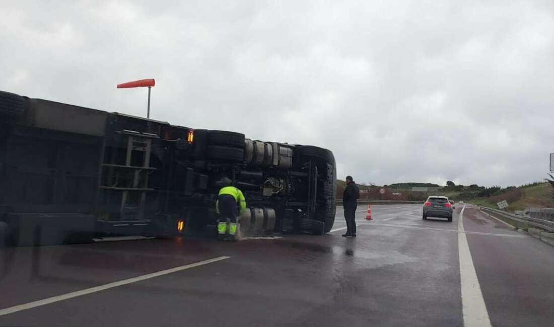 Bursa İstanbul otobanında fırtına