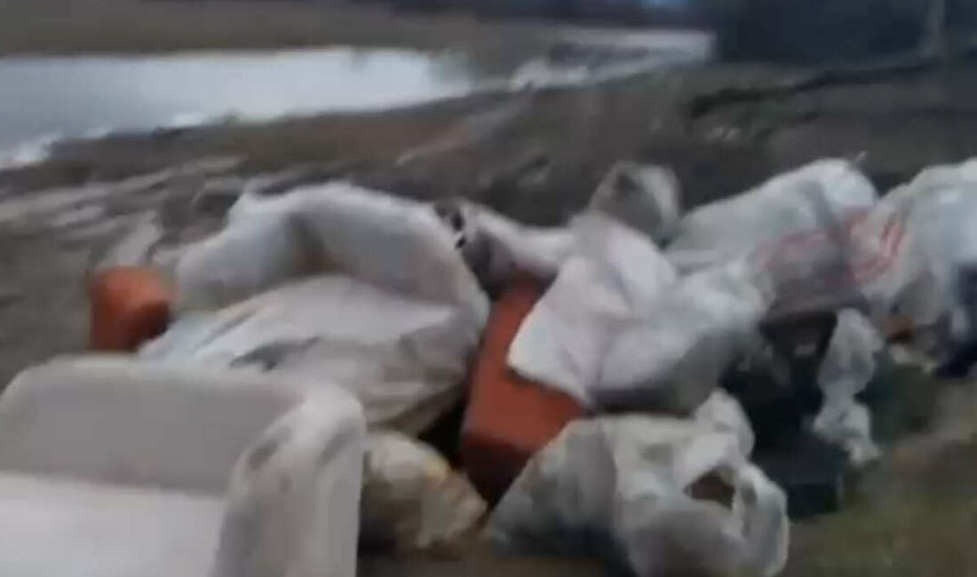 İnegöl'de moloz dolu çuvallar