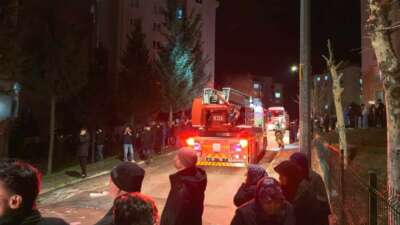 Bursa'nın İnegöl ilçesinde bir apartman