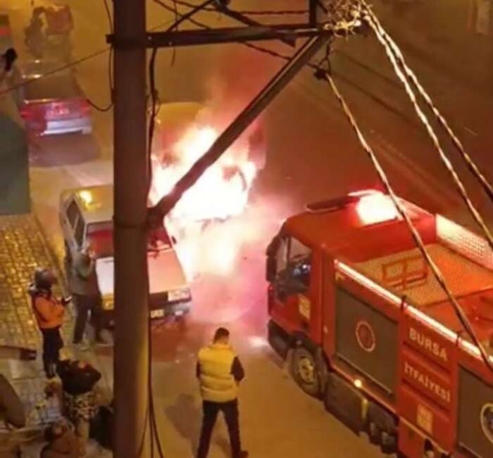 Bursa'da akşam saatlerinde seyir