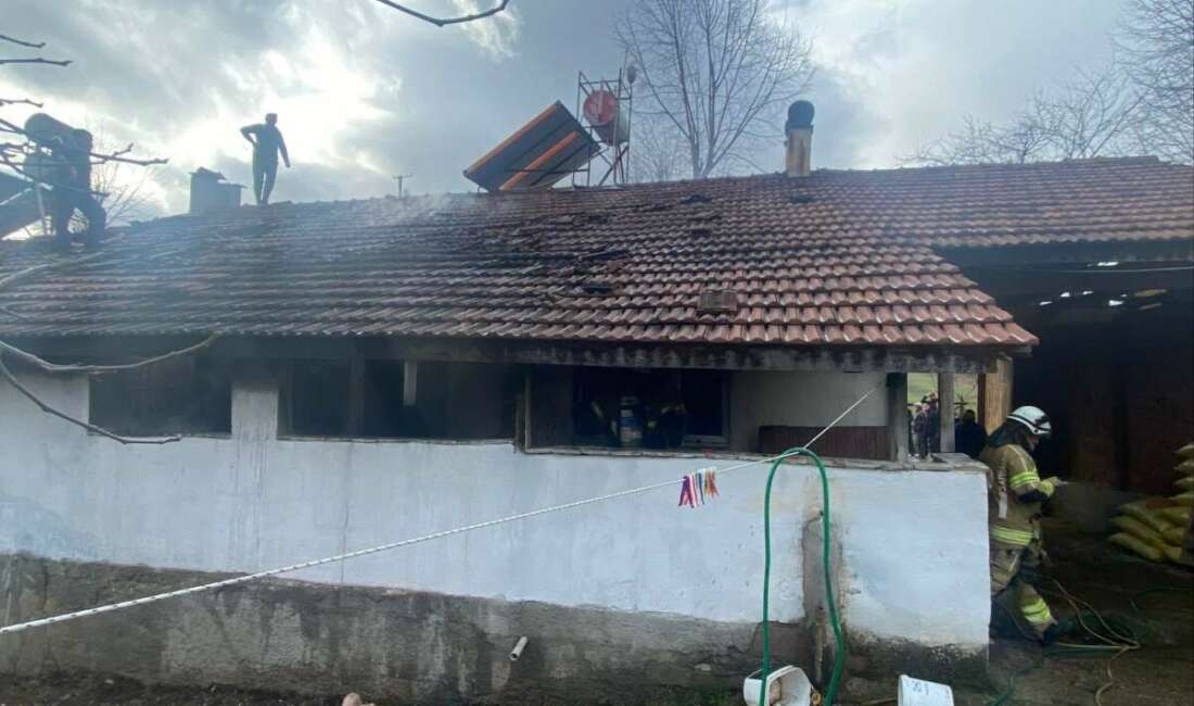 Tek yaşayan adamın evi küle döndü Bursa'nın İnegöl ilçesinde tek