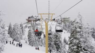Sömestirde tatilcilerin akınına uğrayan Uludağ’da