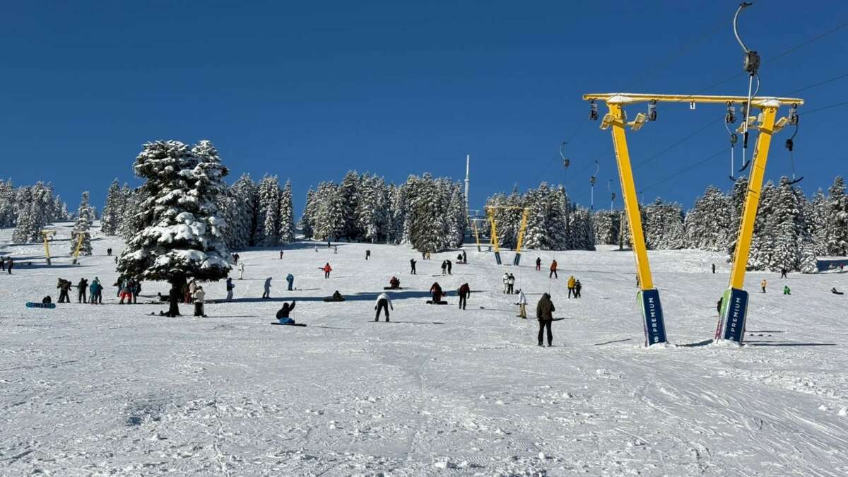 Uludağ’da sömestr ve hafta sonu yoğunluğu birleşti