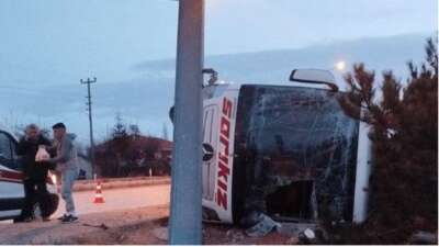 Burdur’un Çavdır ilçesinde yolcu otobüsünün