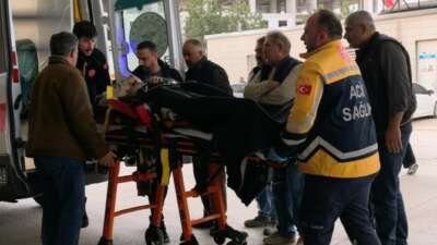 Bursa'nın İnegöl ilçesinde inşaat alanına