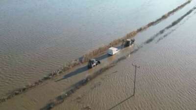 Bursa'nın Karacabey ilçesinde eriyen kar
