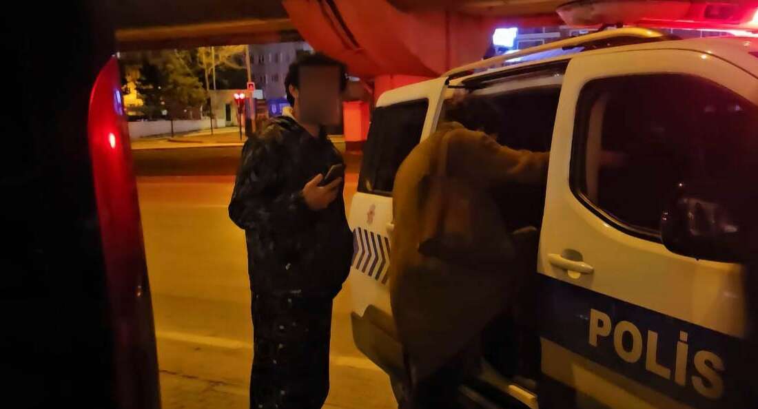 Bursa'da bir sürücü polis