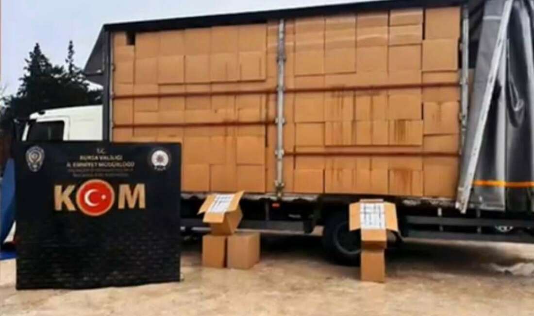 Bursa'da polis ekiplerince tütün