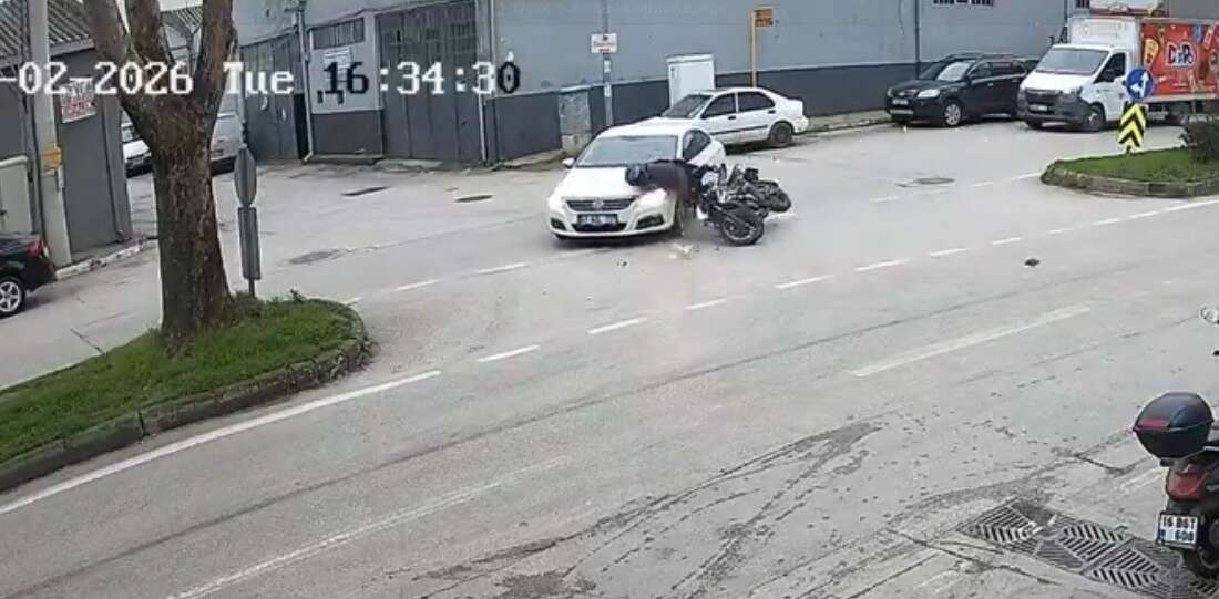 Bursa'da bir otomobil kontrolsüz